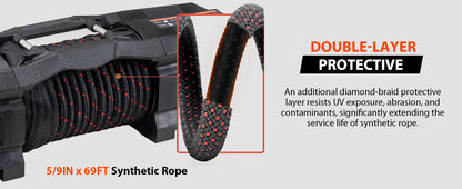 RUGCEL EMCP WINCH with Synthetic Rope