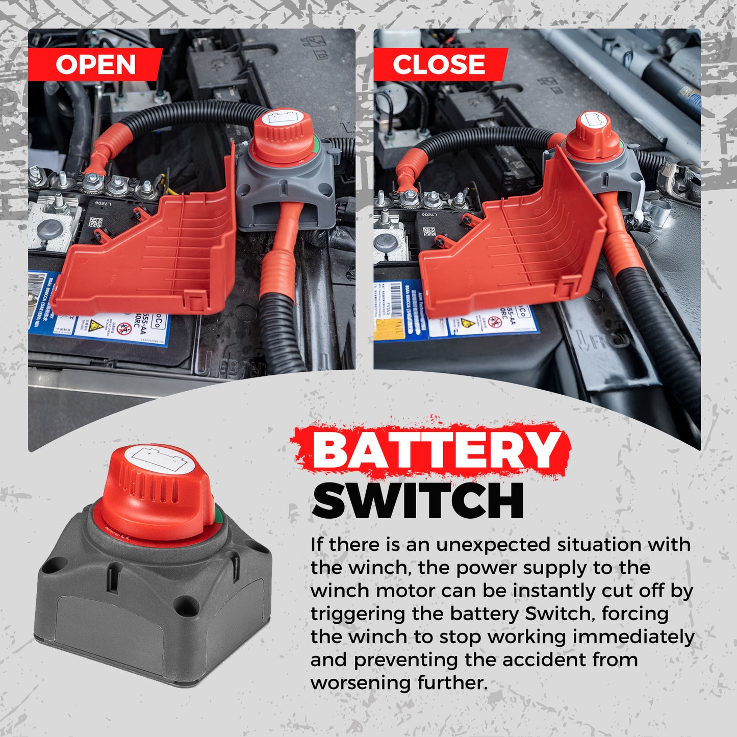 RUGCEL EMCP WINCH with Synthetic Rope