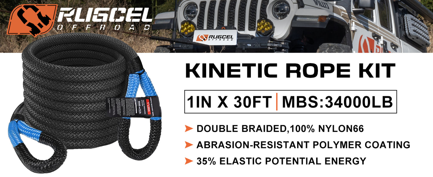 RUGCEL Kinetic Recovery Rope kit (13.77 ton)