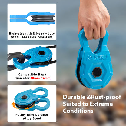 RUGCEL 12 Ton Heavy Duty Snatch Block Recovery Winch Pulley