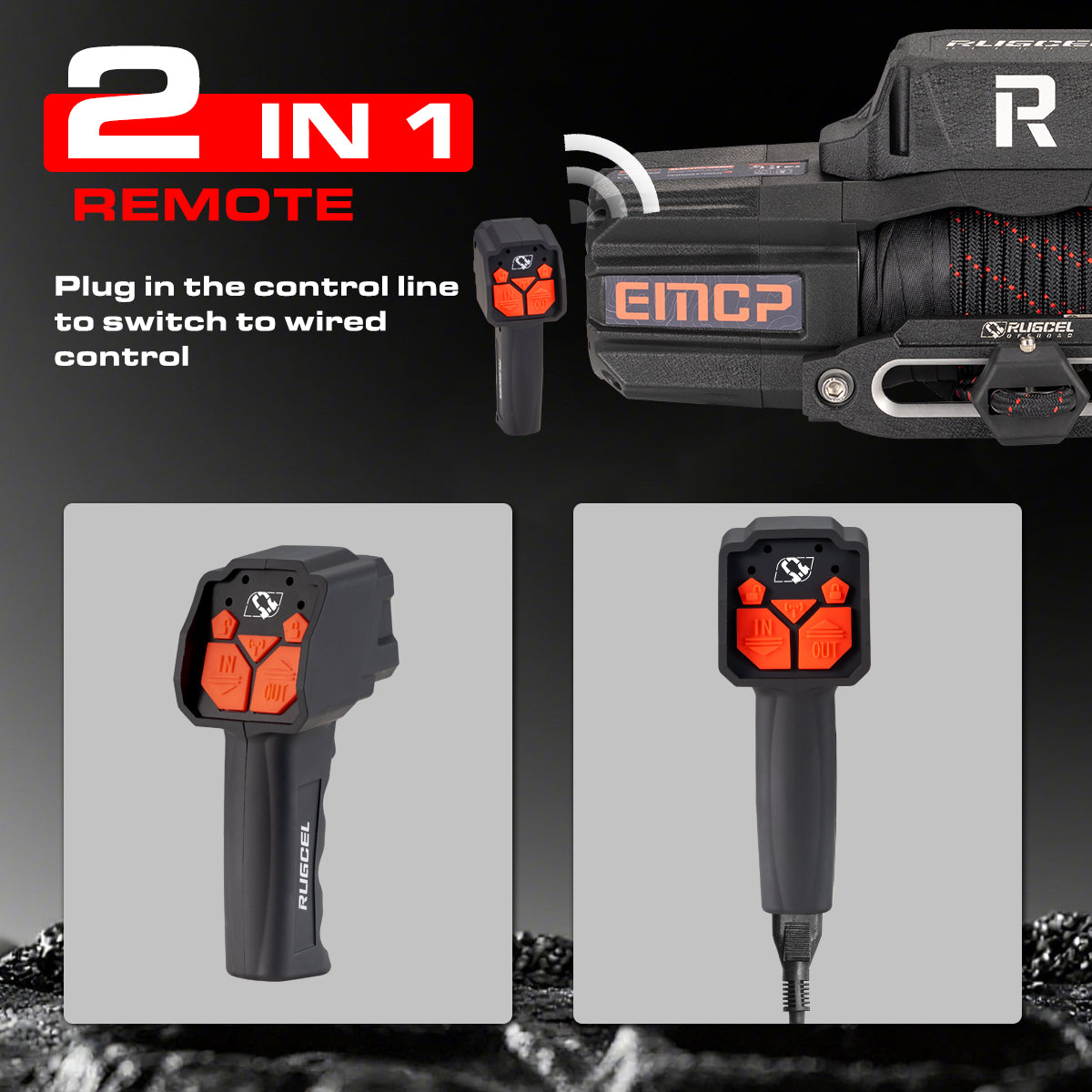 RUGCEL EMCP WINCH with Synthetic Rope