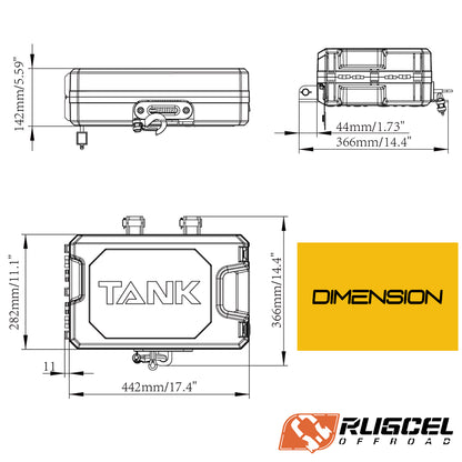 RUGCEL WINCH 12V DC Electric Portable Utility Winch 4500LB