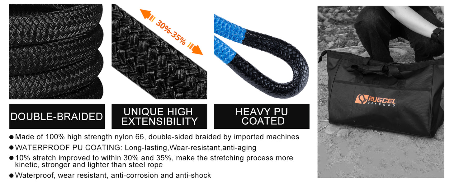 RUGCEL Kinetic Recovery Rope kit (13.77 ton)