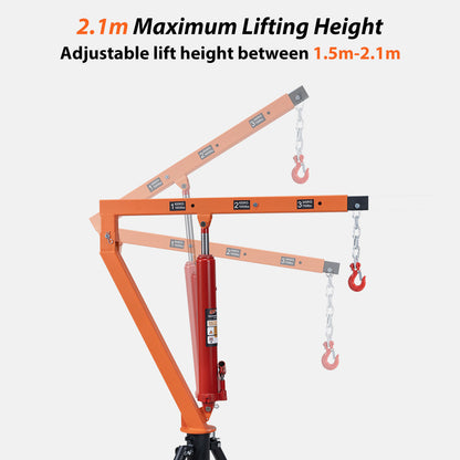 RUGCEL Hydraulic UTE Crane 600kg Hitch Mounted