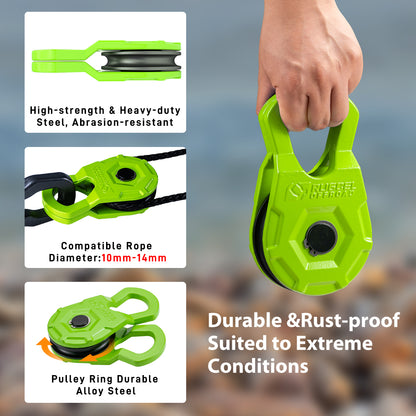 RUGCEL 12 Ton Heavy Duty Snatch Block Recovery Winch Pulley
