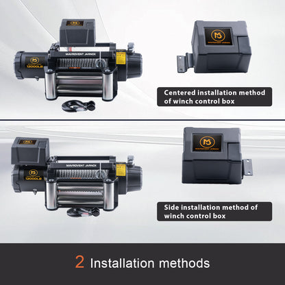 MJ WINCH 12v Electric Winch 12000lb/5443kg Steel Cable